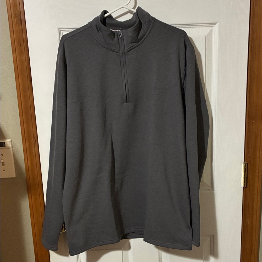 Weatherproof Men's Charcoal Quarter Zip-Up Sweatshirt